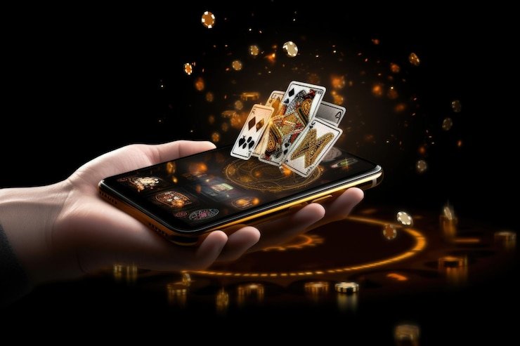 Pengguna mengakses platform hiburan digital menggunakan smartphone secara praktis