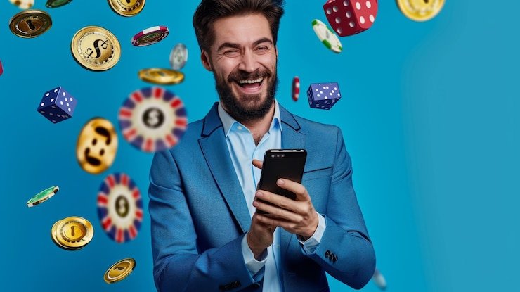 Antarmuka pengguna logototo yang menampilkan halaman utama hiburan digital modern